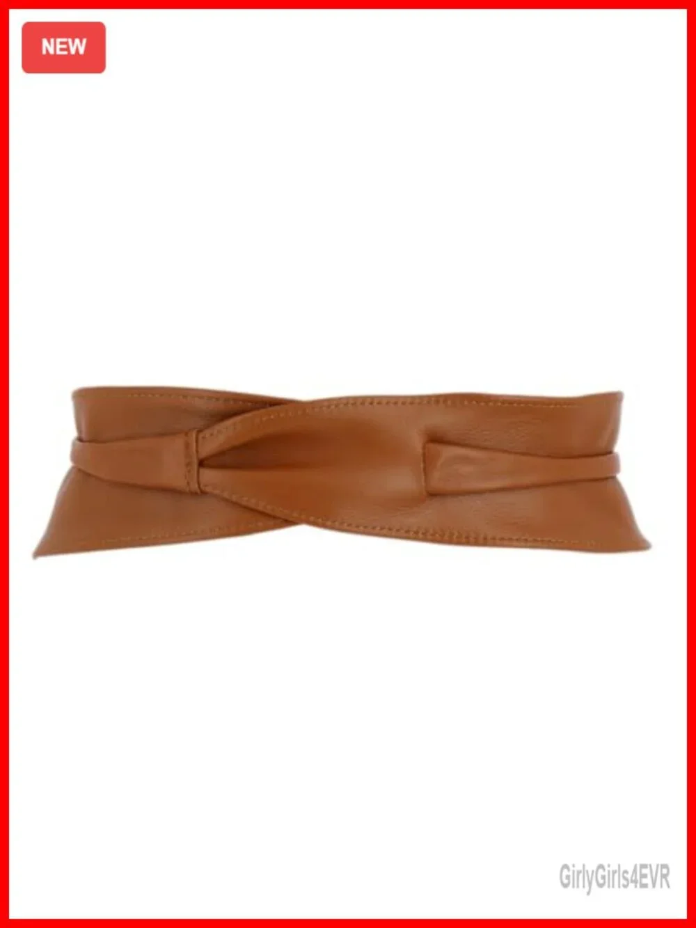 Wide Italian Full-Grain Leather Obi Belt - Adjustable Waist